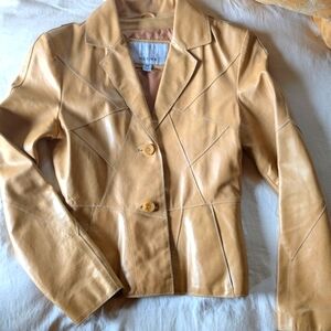 Wilsons Leather XS Tan Blazer Tailored Fit